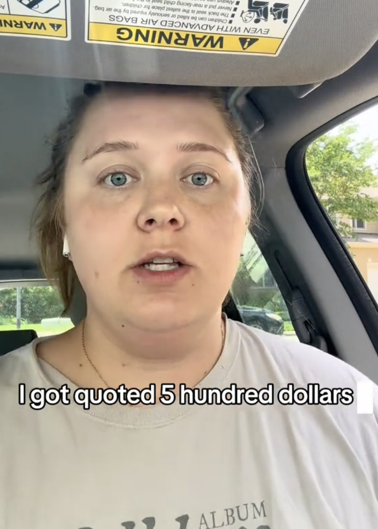 woman talking about her car