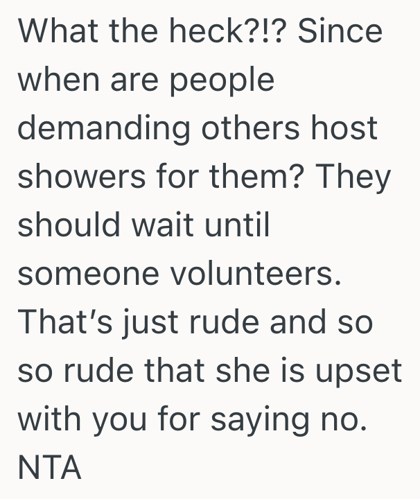 Screenshot 2025 06 20 at 6.15.59 PM She Just Had A Baby Six Weeks Ago, But Her Friend Thinks Its Perfectly Reasonable To Ask Her To Host A Baby Shower