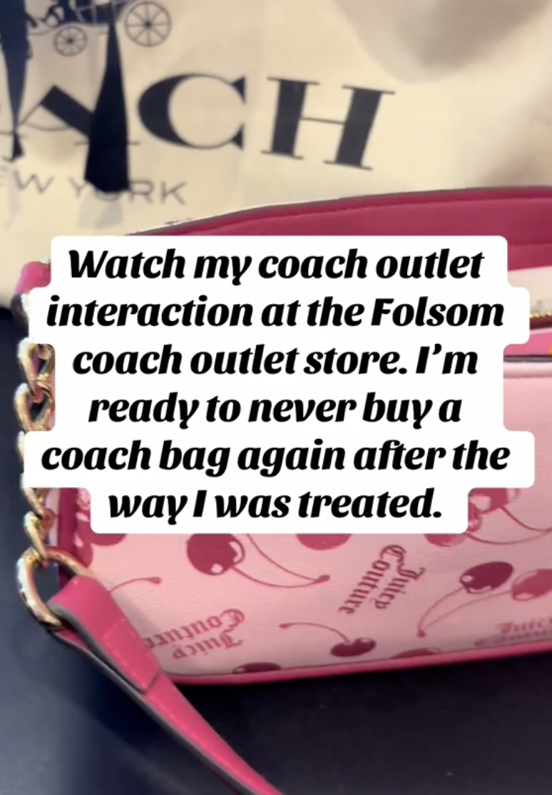 a coach bag on a counter