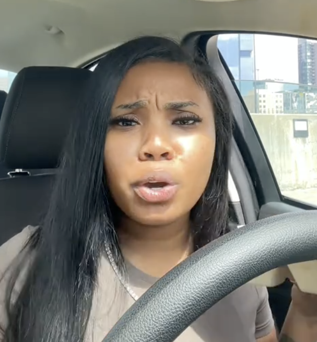 woman talking about ordering food