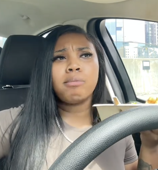 woman sitting in a car