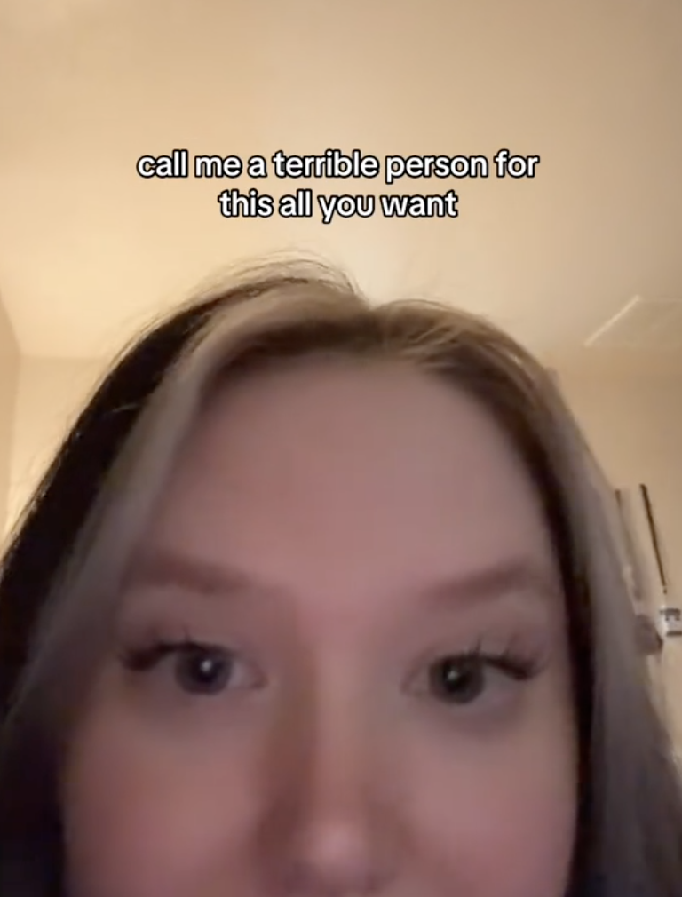 woman talking to a camera