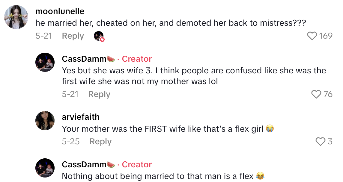 Screenshot 2025 06 21 at 5.03.07 PM It just brings me joy to know that she’s sitting there.   A Woman Said She Still Hasnt Told Her Fathers Mistress That He Was Deceased