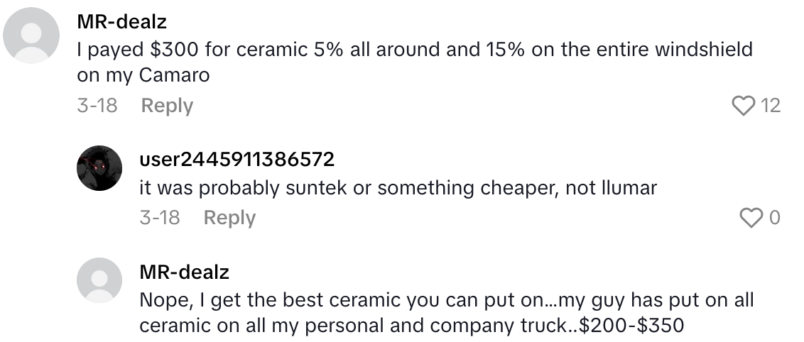 Screenshot 2025 06 21 at 5.36.10 PM A Car Owner Thinks An Auto Care Shop Tried To Rip Her Off When She Asked About Getting Her Windows Tinted