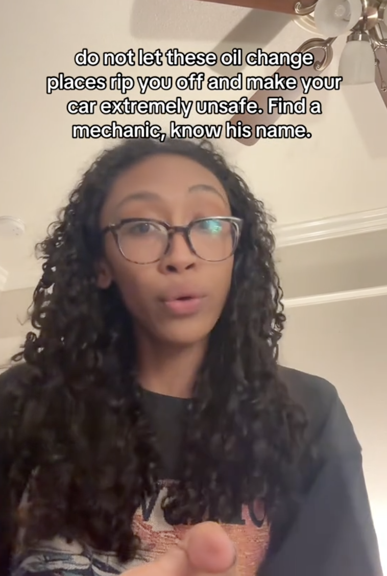 woman talking about her car