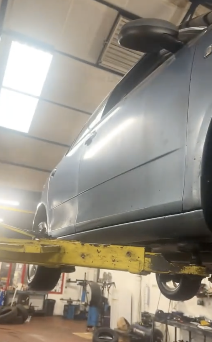 car getting worked on