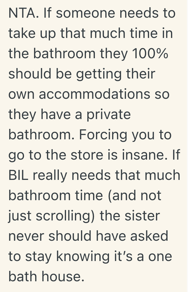 Screenshot 2025 06 23 at 2.49.25 PM She Agreed To Let Her Sister And Brother In Law Stay At Her Place, But She Didnt Realize Her Brother In Law Would Hog The Only Bathroom In The House