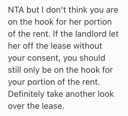 Screenshot 2025 06 23 at 7.25.49 PM Her Roommate Is Moving Out Soon, But Is Leaving Her To Cover All The Rent So Now Shes Refusing To Help Her