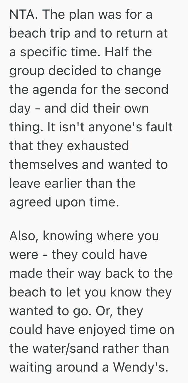 Screenshot 2025 06 24 at 11.17.55 AM Friends Walked Away From The Beach Trip Itinerary, But They Had The Audacity To Accuse The Rest Of The Group Of Being Inconsiderate