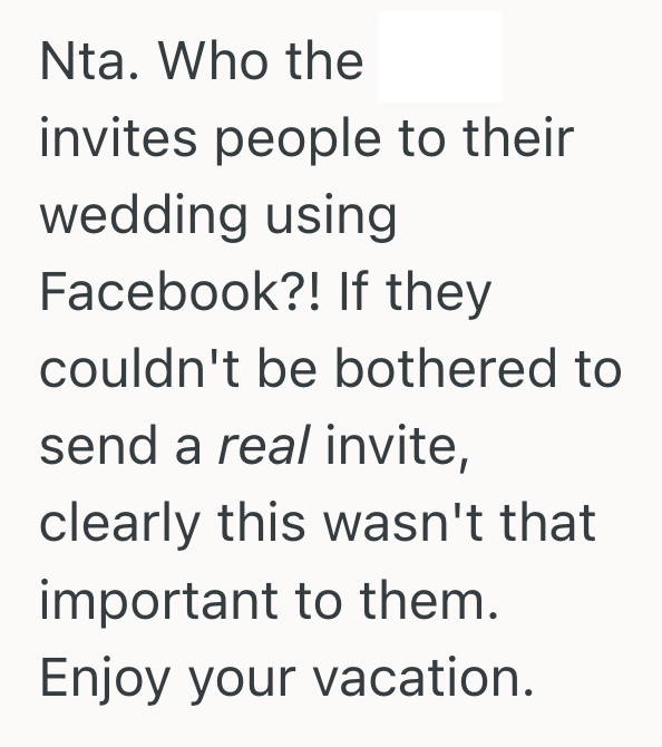 Screenshot 2025 06 24 at 3.45.15 PM His Cousin Sent Out Wedding Invites Over Facebook, But When One Groomsman Missed The Notification And Scheduled A Conflicting Trip, The Rest Of The Family Blamed Him