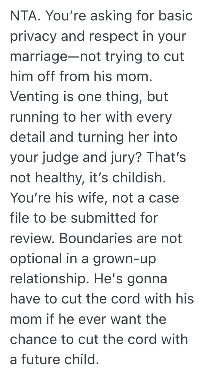 Screenshot 2025 06 25 at 7.21.27 PM Her Husband Shares Every Argument They Have With His Mother, So She Finally Stood Up For Herself And Demanded More Privacy In Their Marriage