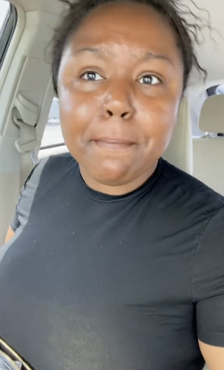 woman talking to a camera