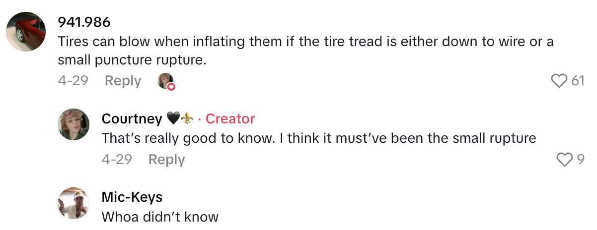 Screenshot 2025 06 26 at 2.18.49 PM A Car Owner Had A Major Mishap When She Tried To Air Up Her Tires