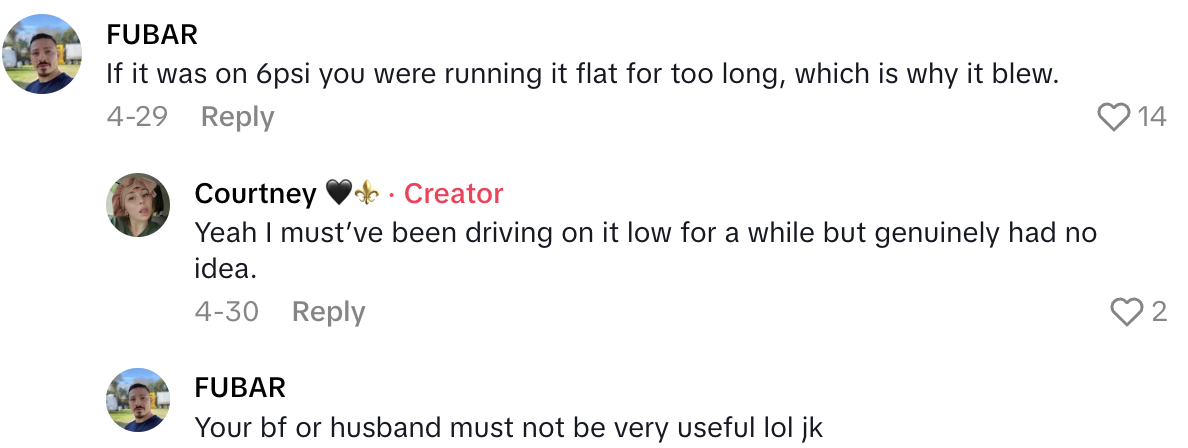 Screenshot 2025 06 26 at 2.19.01 PM A Car Owner Had A Major Mishap When She Tried To Air Up Her Tires