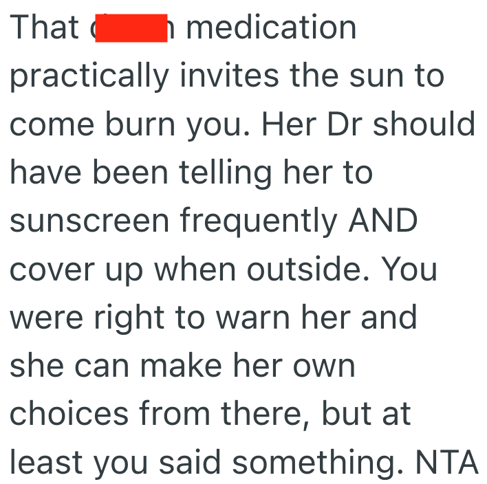 Screenshot 2025 06 27 at 4.06.09 PM A Friend Tries To Offer Helpful Medical Advice To Avoid Sun Damage, But They Get Burned By An Unreceptive Audience