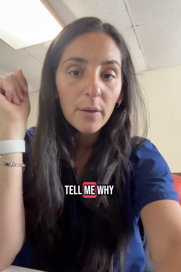 woman talking to a camera