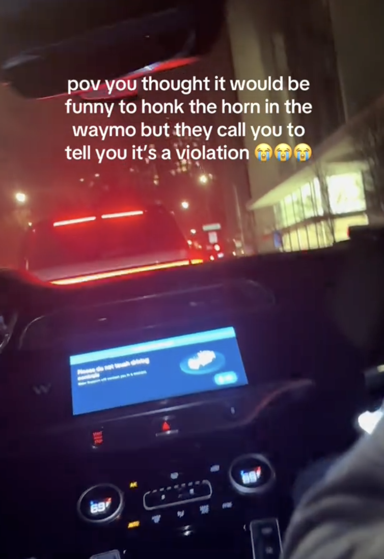 interior of a car at night