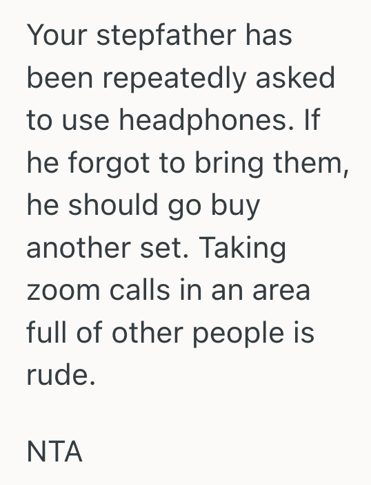 Screenshot 2025 06 28 at 11.57.12 AM Her Stepfather Refused To Wear Headphones During Loud Work Calls, But When She Finally Spoke Up, It Sparked An Uncomfortable Sparked Tension