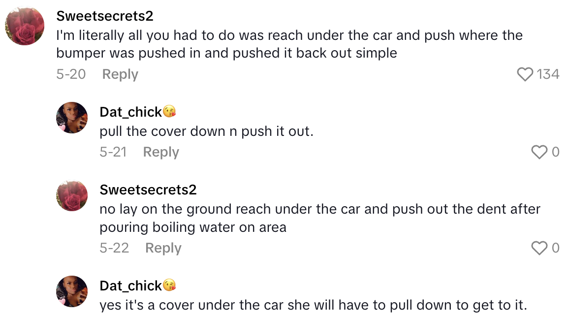 Screenshot 2025 06 28 at 12.06.39 PM A Driver Explained How She Fixed A Dent In Her Rental Car.   The people at Enterprise were genuinely impressed.