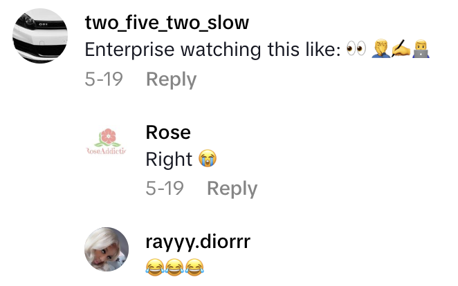 Screenshot 2025 06 28 at 12.06.46 PM A Driver Explained How She Fixed A Dent In Her Rental Car.   The people at Enterprise were genuinely impressed.