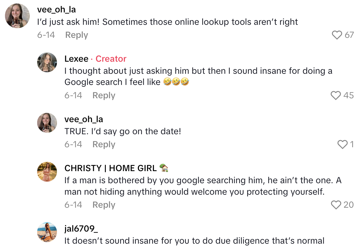 Screenshot 2025 06 28 at 12.12.32 PM A TikTokker Thought About Canceling A Hinge Date After She Found Out The Guy Might Have Lied About His Age