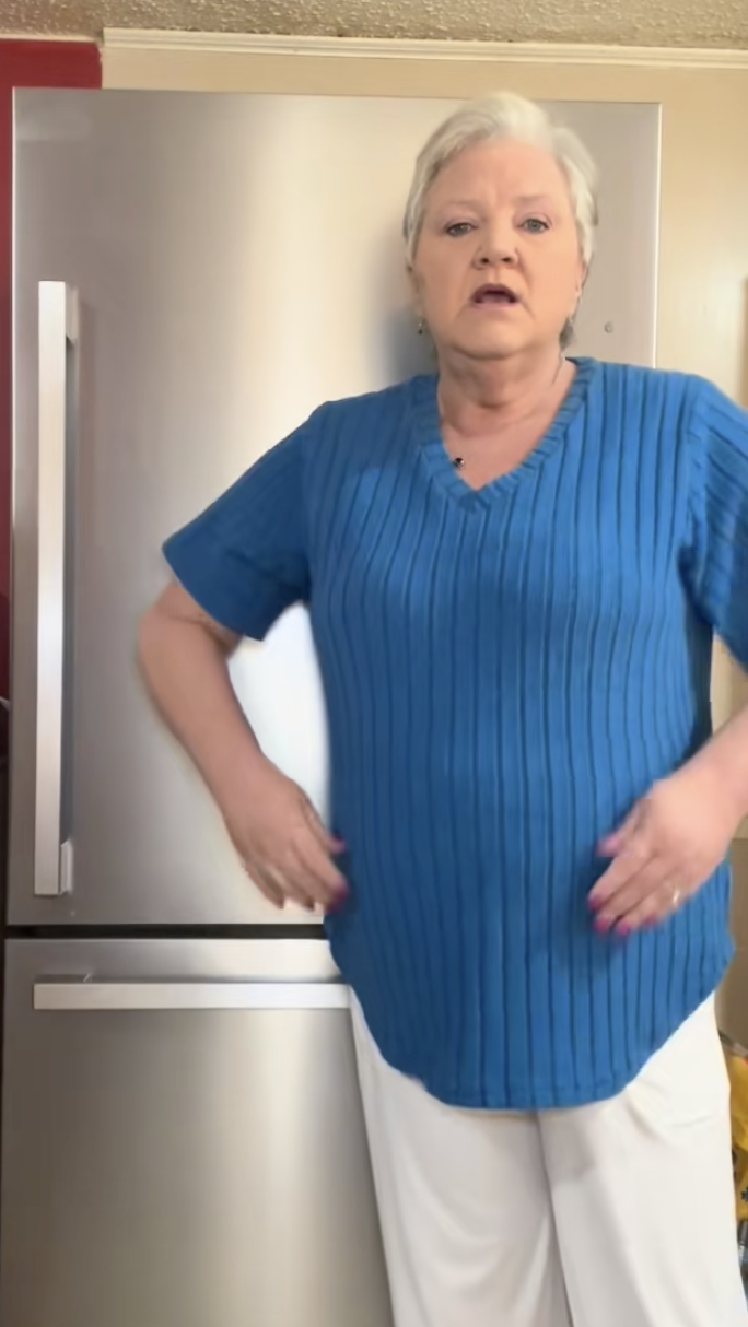 woman talking to a camera