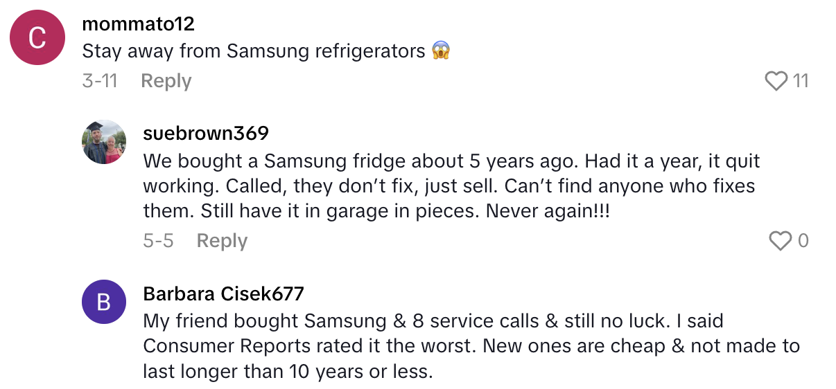 Screenshot 2025 06 29 at 1.49.01 PM A Customer Said Her New Hisense Refrigerator Doesnt Work.   It’s been in my house for about a week and a half.