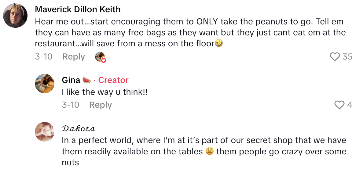 Screenshot 2025 06 29 at 11.49.22 AM A Texas Roadhouse Waitress Talked About The Big Headache She Deals With When Customers Want Peanuts