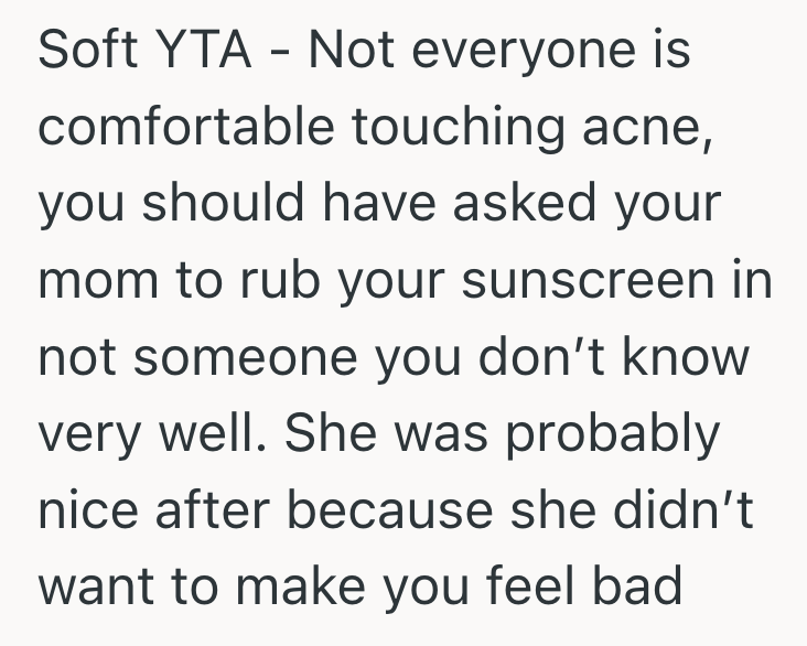 Screenshot 2025 06 30 at 2.36.11 AM She Asked Her Sister In Law To Put Sunscreen On Her Back, But Then Her Brother Scolded Her For It Because She Has A Lot Of Acne