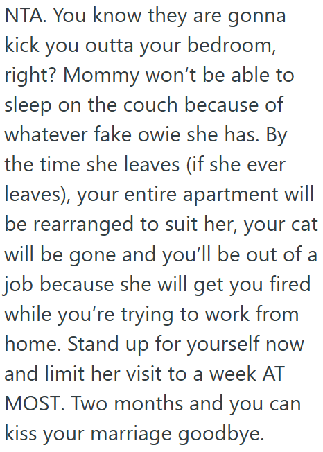 Screenshot 2 52f55d Womans Husband Wants His Mom To Stay With Them For Two Months, But They Just Got Married And She Doesnt Think Its A Good Idea