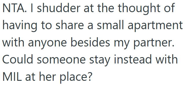Screenshot 4 7699db Womans Husband Wants His Mom To Stay With Them For Two Months, But They Just Got Married And She Doesnt Think Its A Good Idea