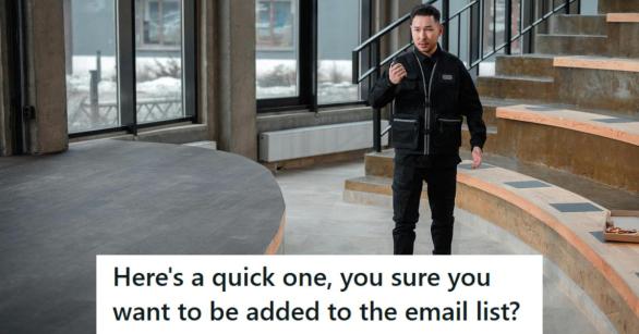 Security Guard walking through the main part of the building