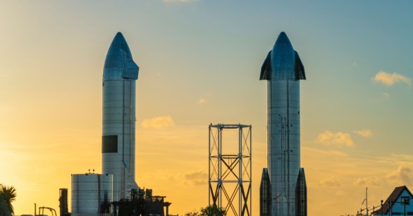Starship on launch pad