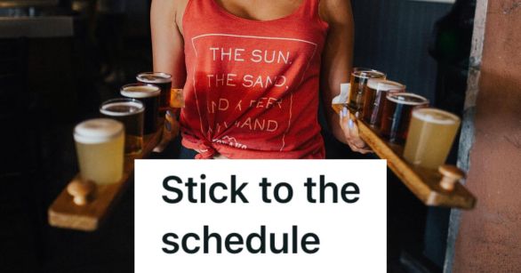 Server carrying many drinks