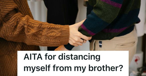 Woman holding man's arm