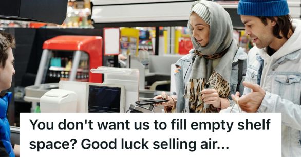 Customers at the checkout