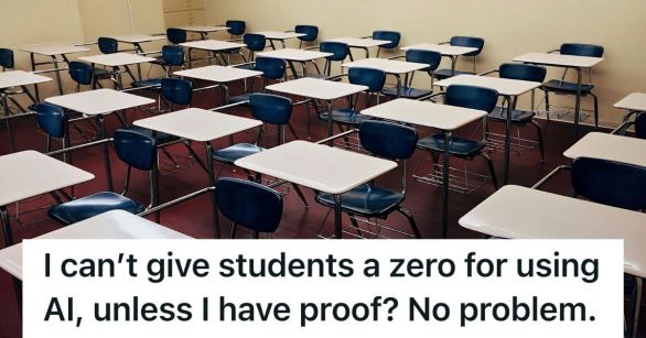 Desks in a classroom