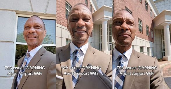 Man talking while walking