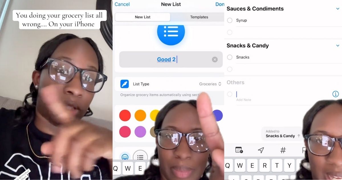 Woman demonstrating her iPhone Notes