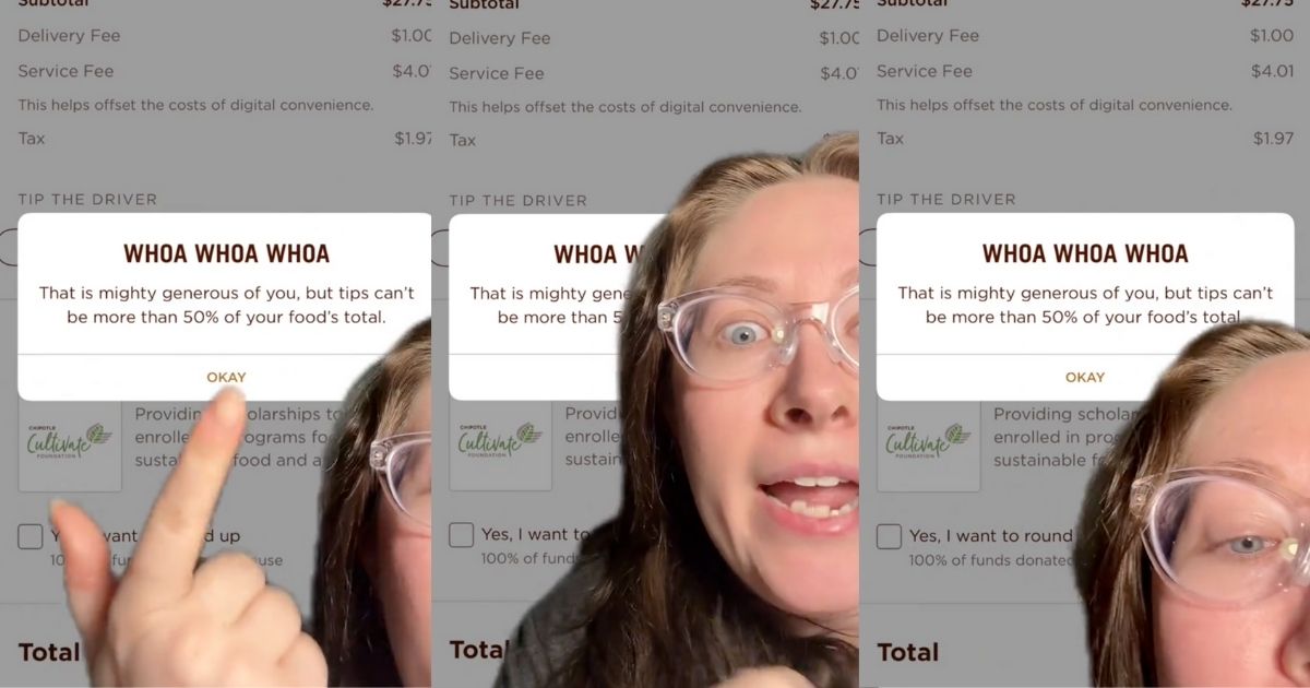 Woman talking about the Chipotle app