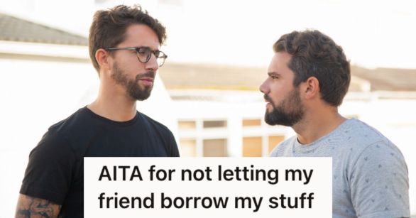 Two male friends casually talking outdoors