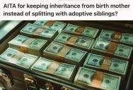 Young Lady Inherited A Huge Amount Of Money From Her Birth Mother, But Her Adopted Siblings Want Her To Split The Funds With Them