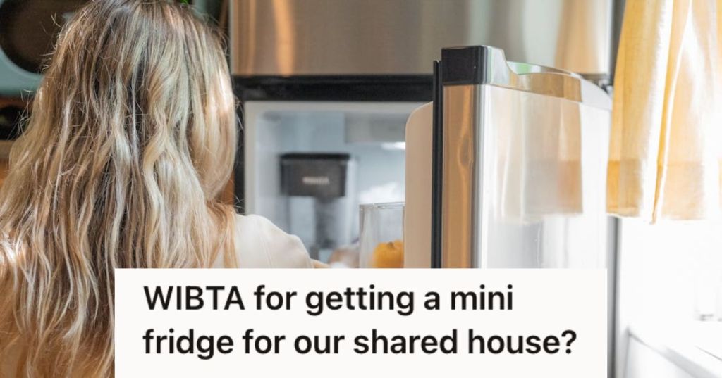 Woman getting something from an open refrigerator