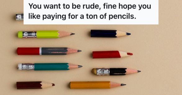 Pencil stubs in different colors