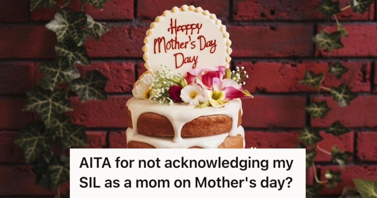 Three-tier cake with a Happy Mother's Day cake topper