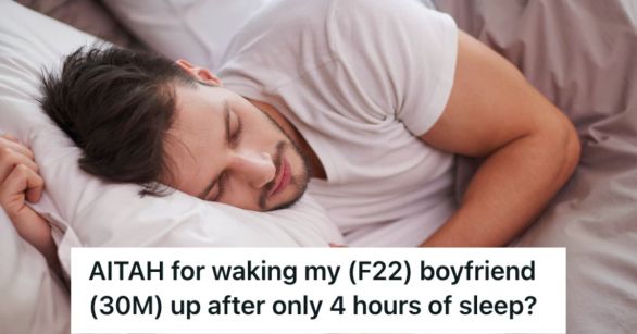 Man sleeping on his bed