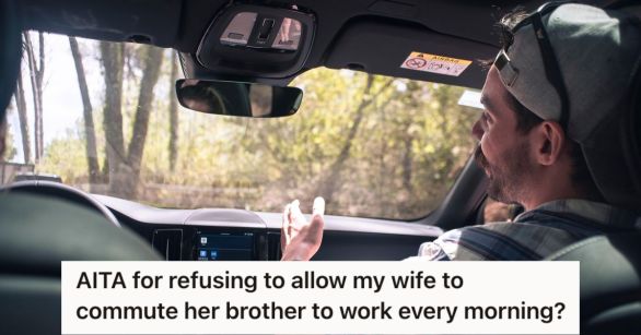 Man riding in the passenger seat of a car with another person driving