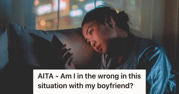 Sad woman on a video call with her phone