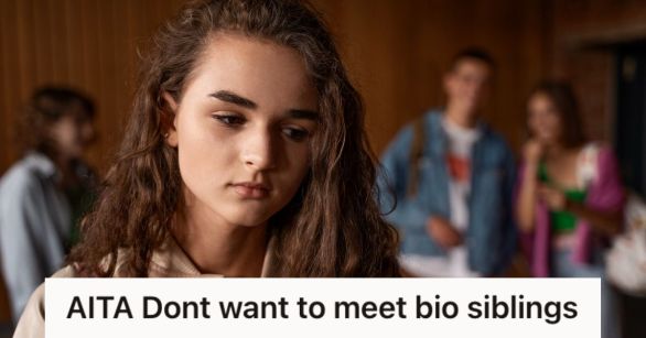Woman feeling distant towards other people at her back