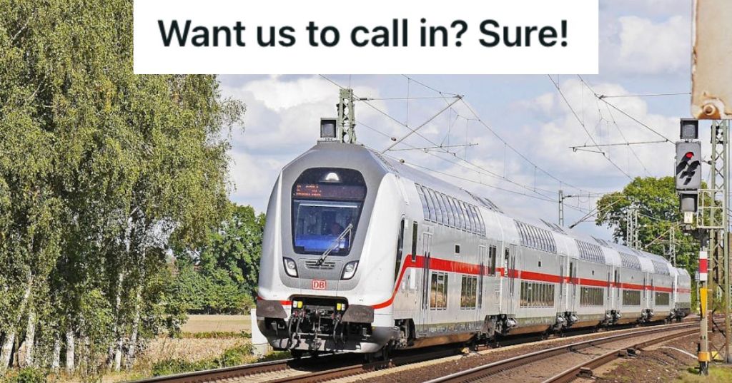 A modern train moving on a railroad